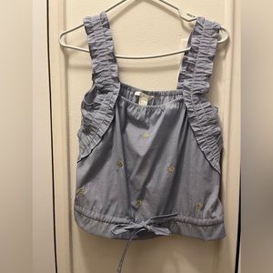 H&M Striped Sleeveless Blouse